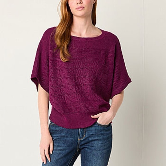 Frye and Co. Round Neck‎ Dolman Short Sleeve Pullover Sweater Women’s XS/SMALL - Picture 1 of 10